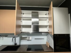 PROMO - CUCINA LINEARE IN LAMINATO ROVERE SBIANCATO E CIPRIA - immagine 3
